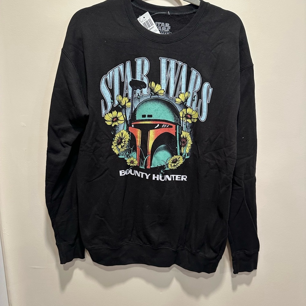 Star Wars Black and Green Bounty Hunter Crewneck Sweater